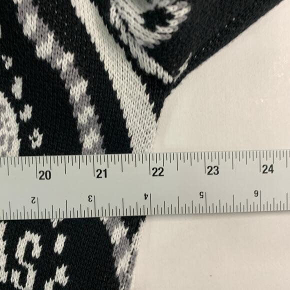 Valabasas S Mens The Pledge Sweater Cardigan Black Distressed Bandana Prt - Picture 7 of 9